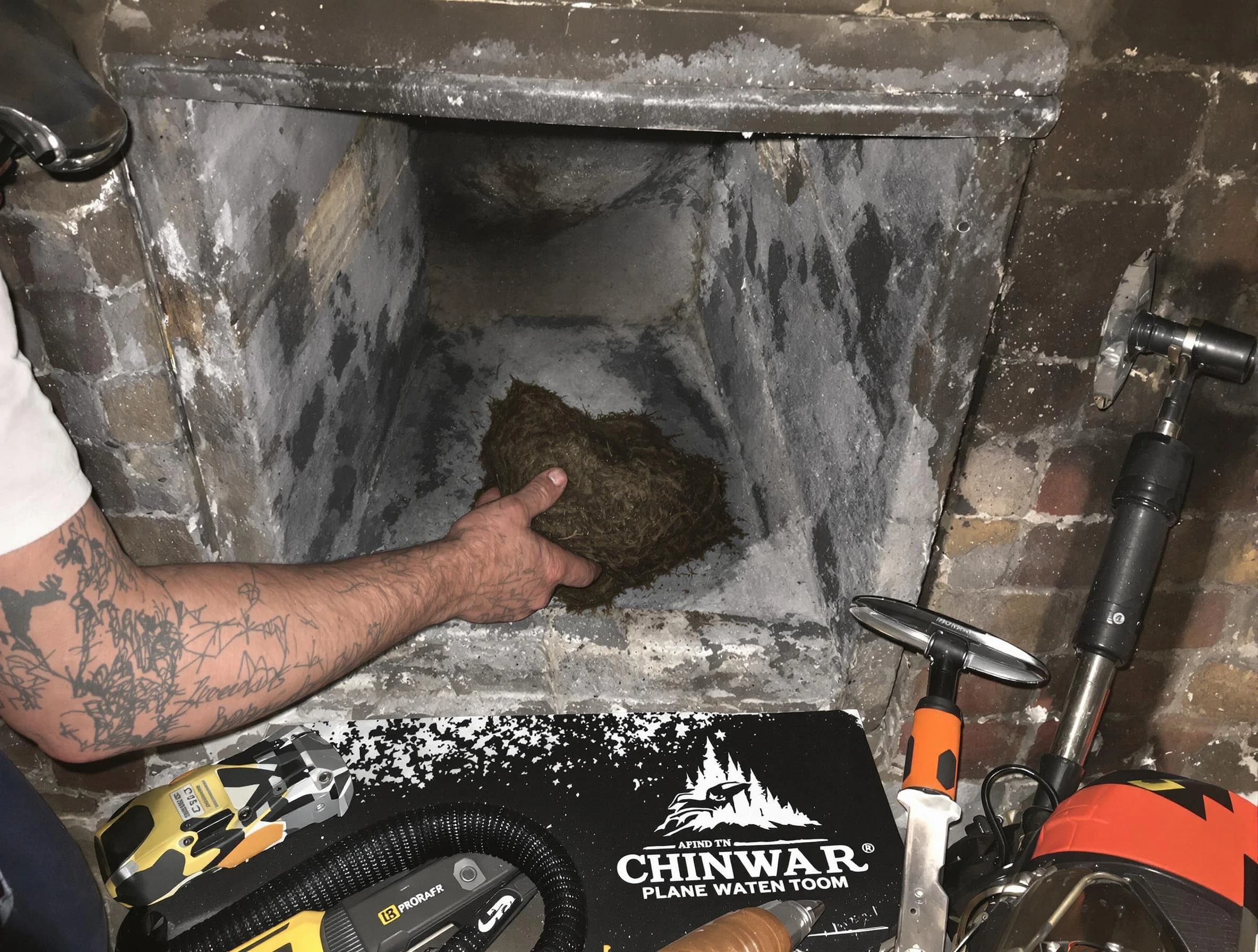 Fort Lupton Chimney Sweep safely removing debris and screening chimney in Fort Lupton, CO