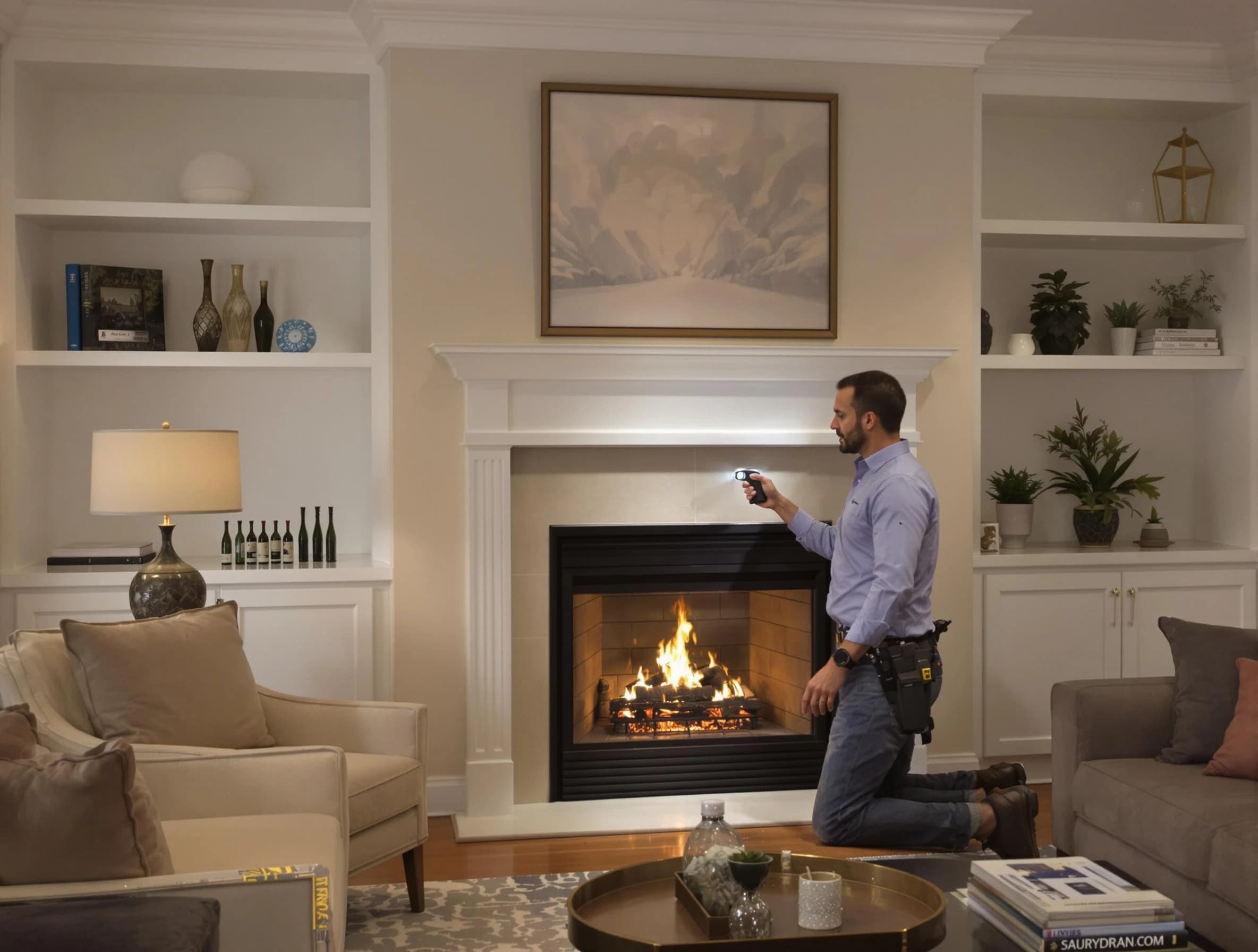 Fort Lupton Chimney Sweep conducting a fireplace safety inspection in Fort Lupton, CO