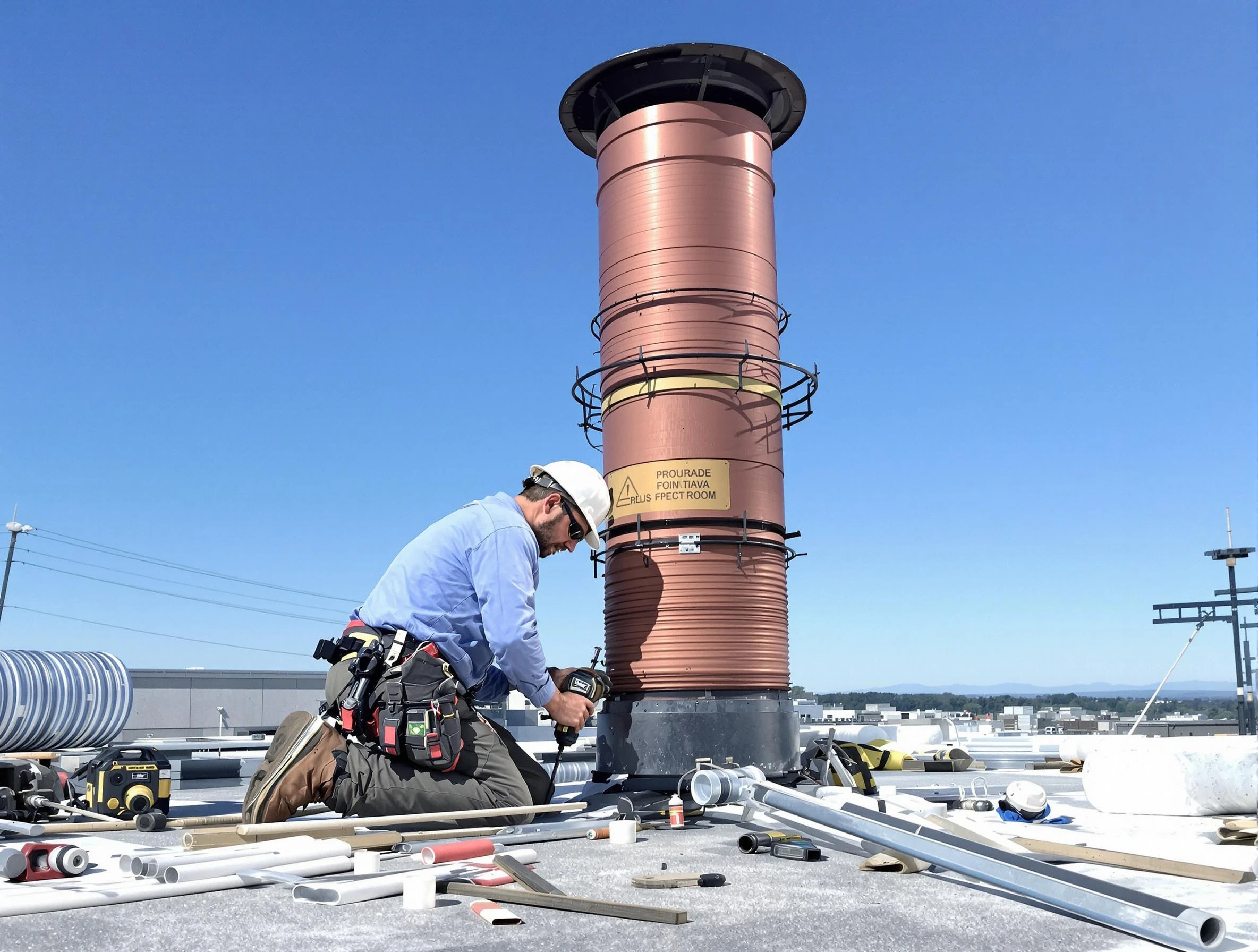 Installed chimney liner by Fort Lupton Chimney Sweep in Fort Lupton, CO